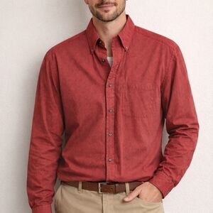 Brooks Brothers 346 Classic Red Men's Shirt 100% Cotton Medium Business Casual